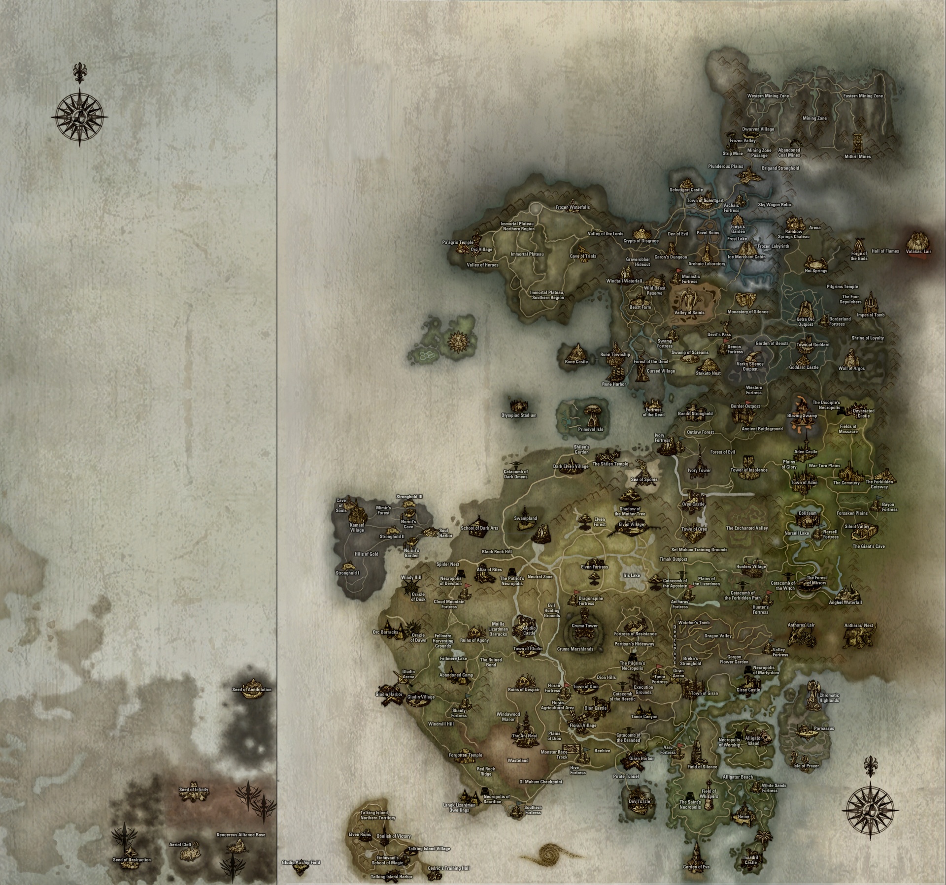 Lineage II world map